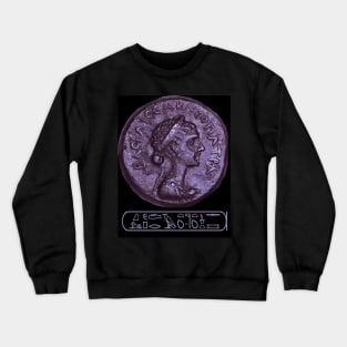 Cleopatra VII coin with cartouche Crewneck Sweatshirt